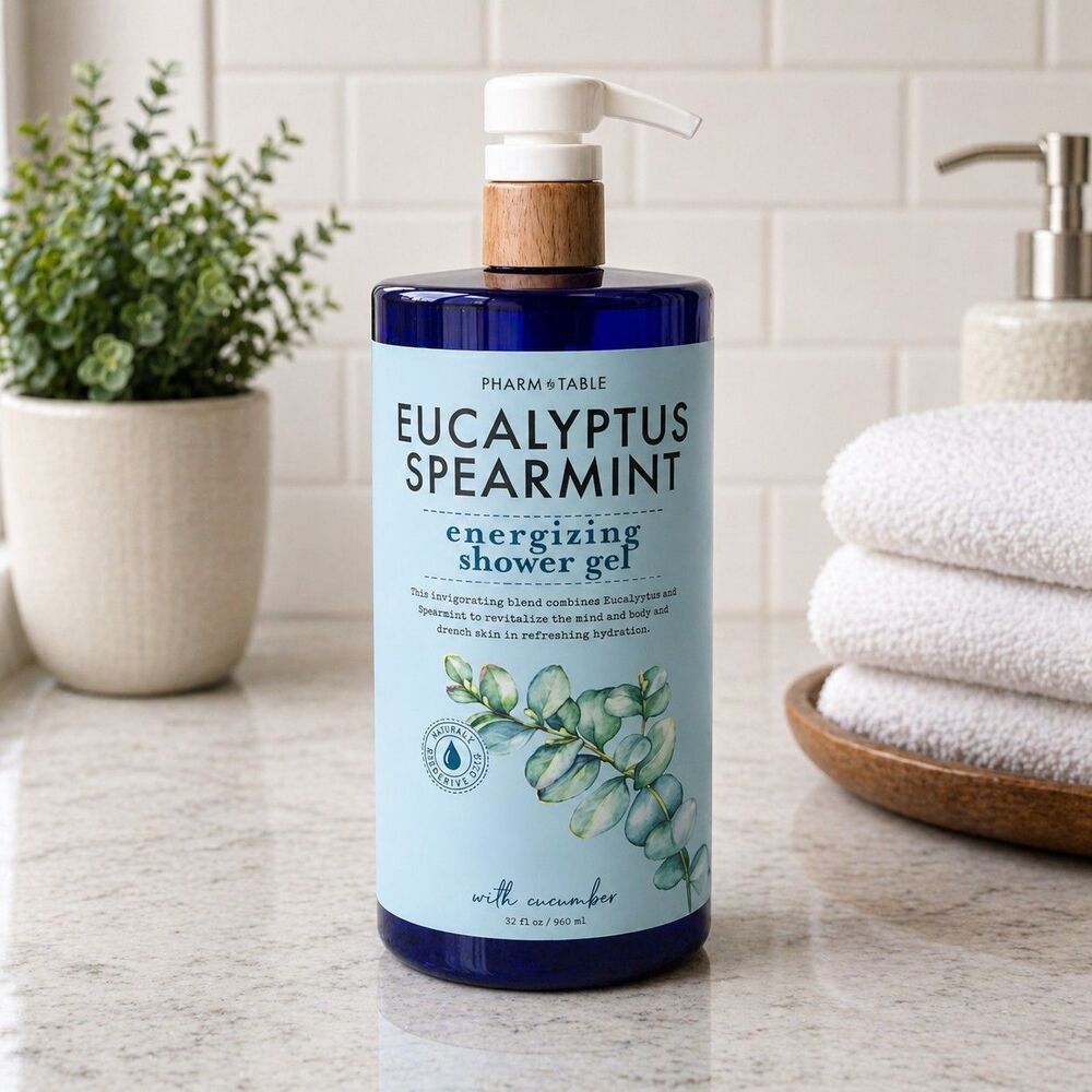 PHARM To TABLE Eucalyptus Spearmint Energizing Shower Gel – 32 fl oz